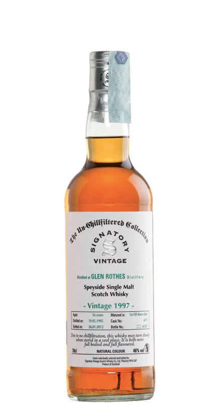 Signatury Vintage Glen Rother 1997 (Speyside Single Malt scotch whisky) - Scozia